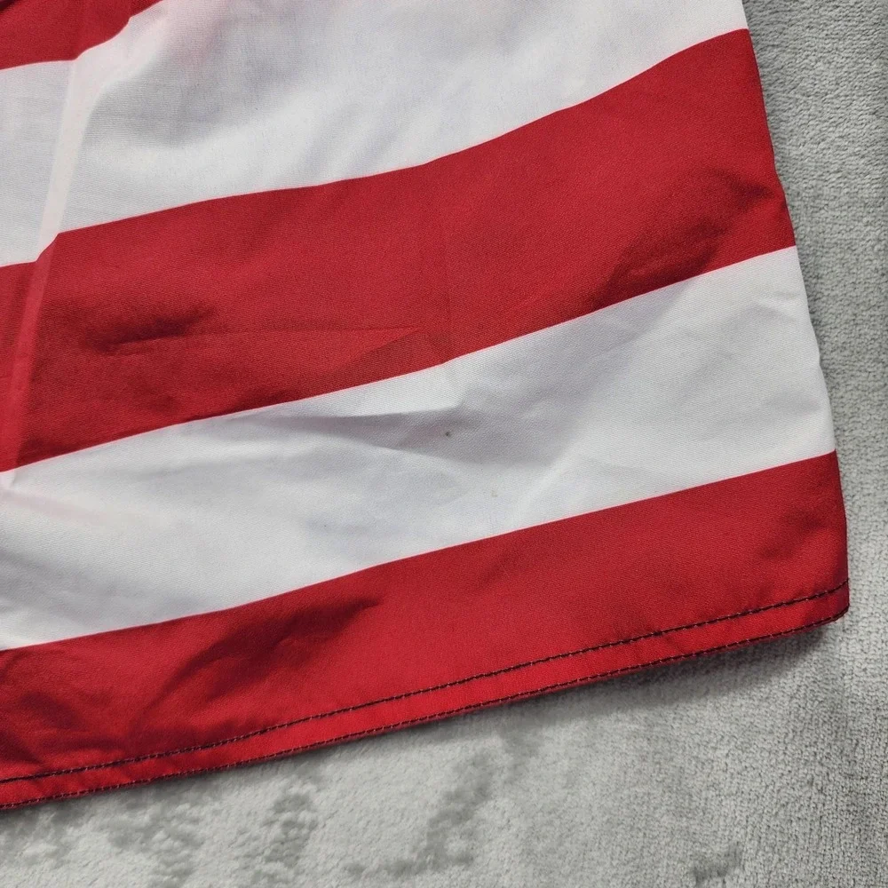 Faded Glory Swim Trunks Mens L Red White‎ Blue USA Flag Patriotic Lined Pockets